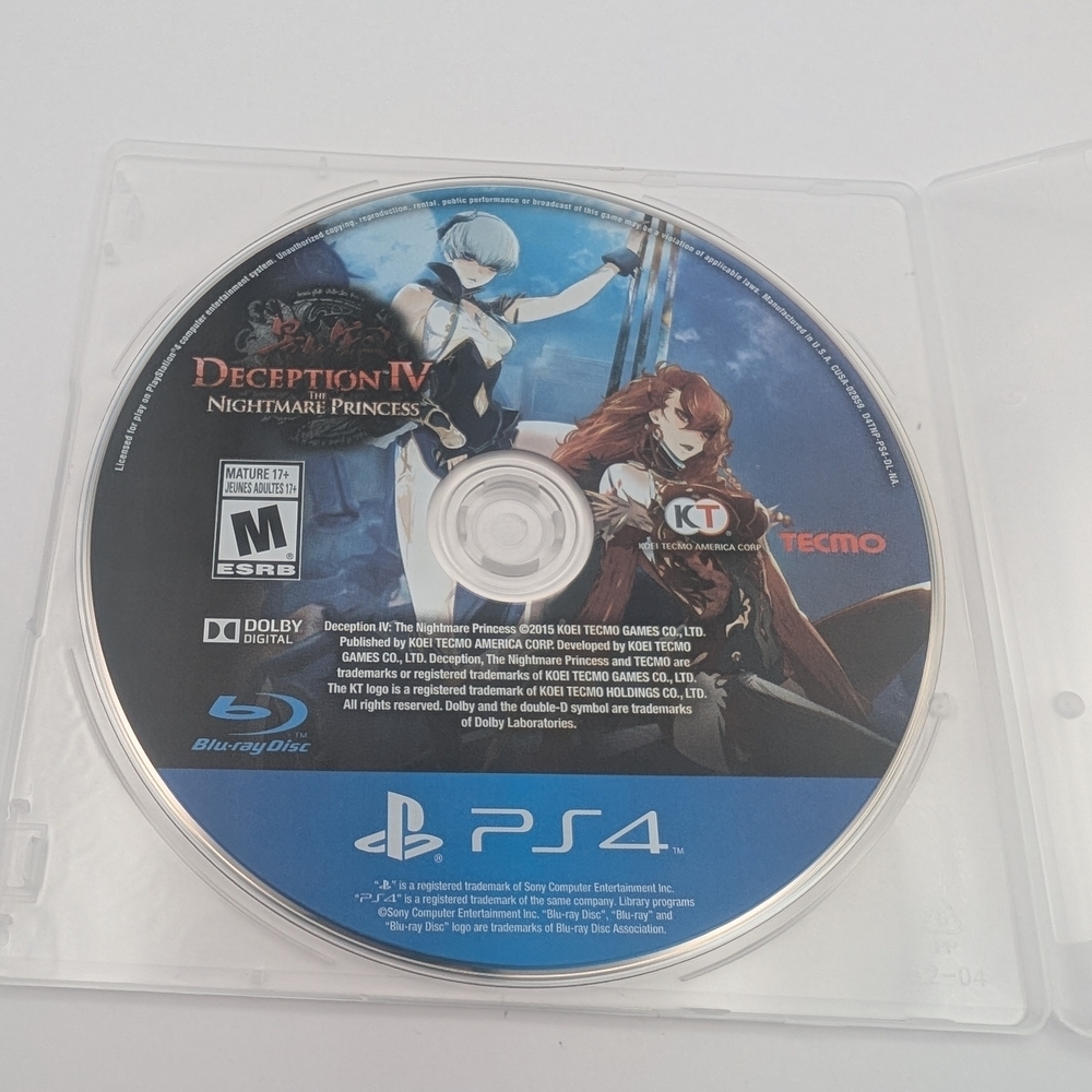 Deception IV: The Nightmare Princess - Playstation 4 - PS4 - CD Only